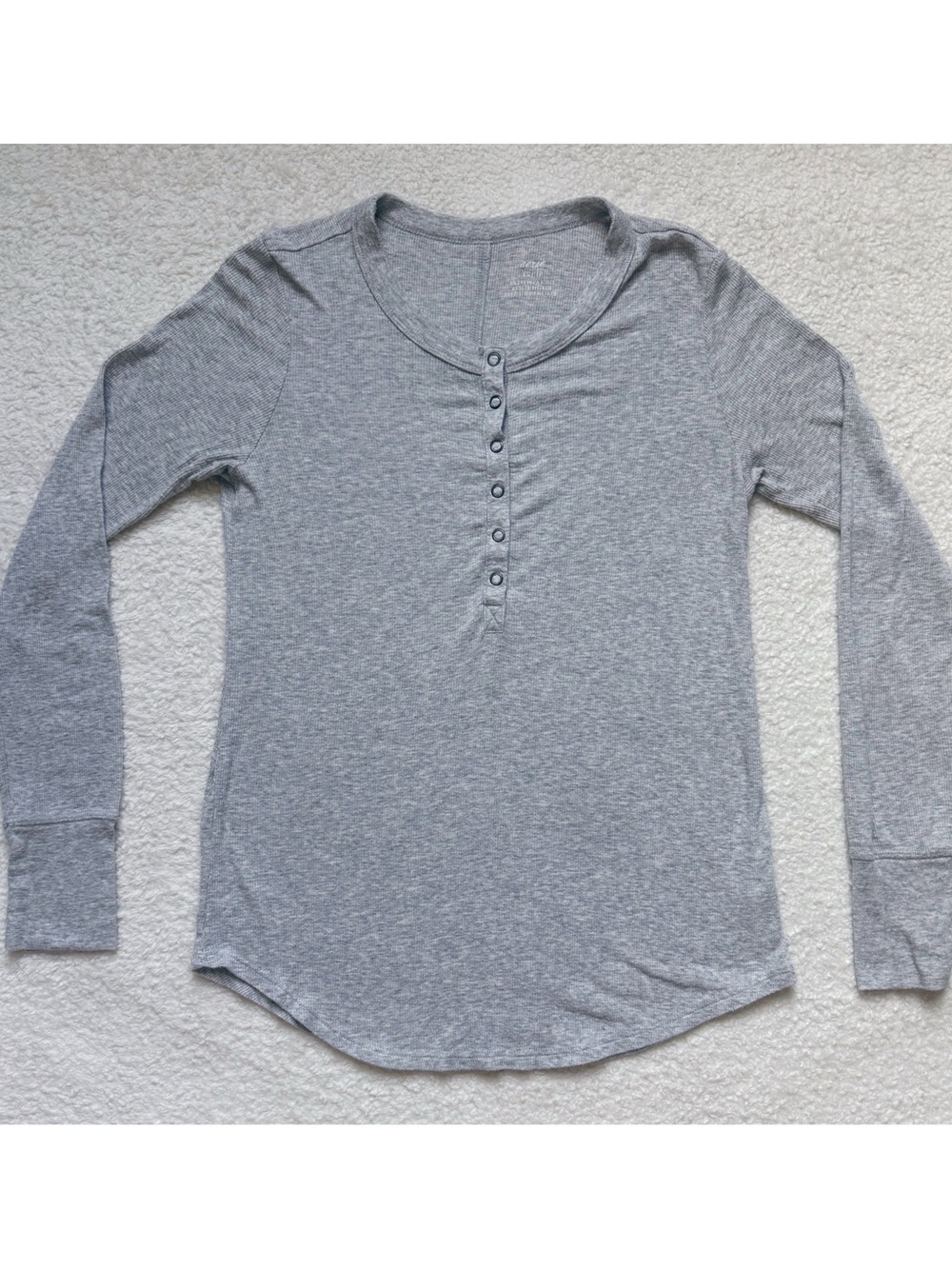 aerie | Henley Long Sleeve T Shirt - Picture 2 of 8